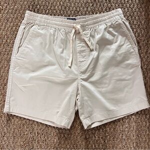 J. Crew Light Tan Drawstring Shorts (6” inseam)